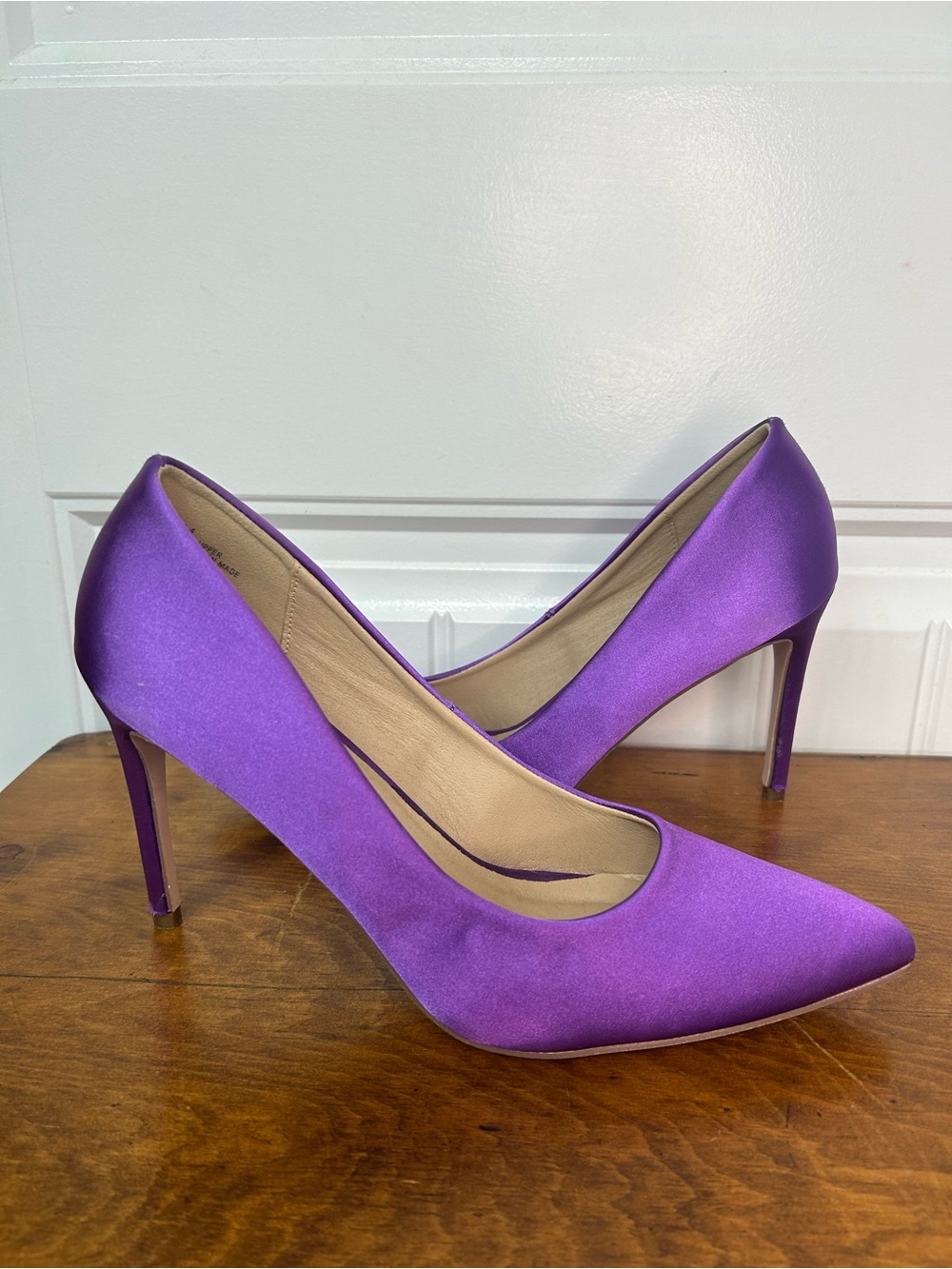 Chase + Chloe Purple Satin Pointed-Toe High Heels size 11